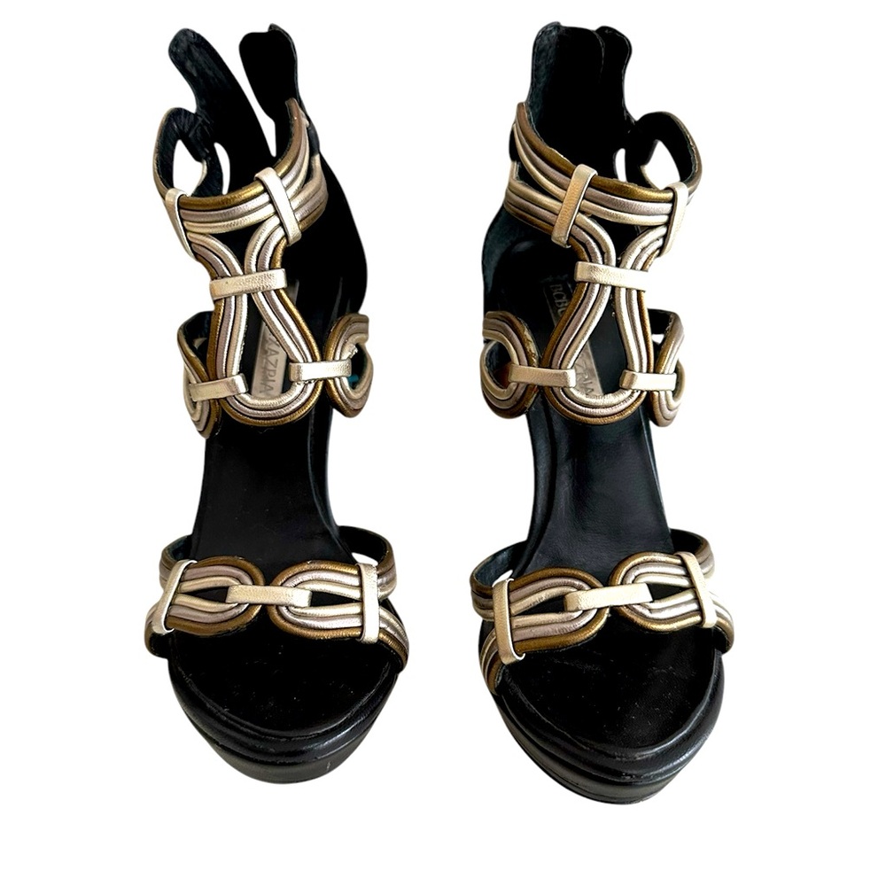 BCBG Black and Gold Women's Heels